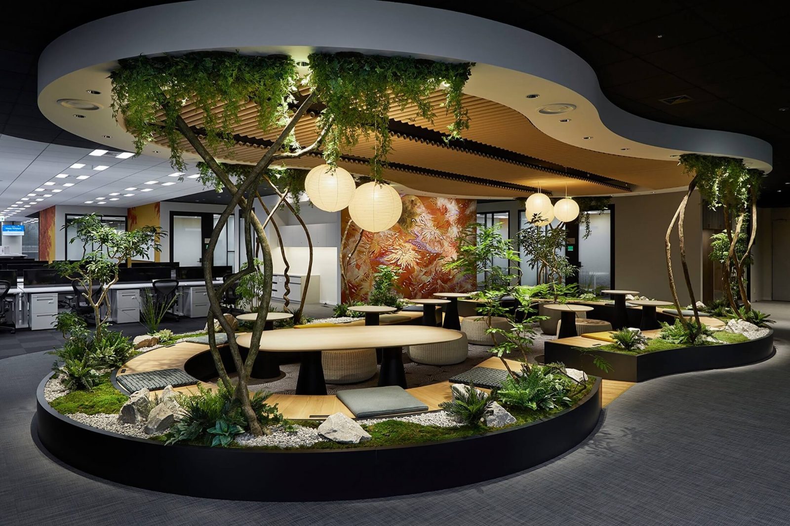 Biophilic design in office spaces